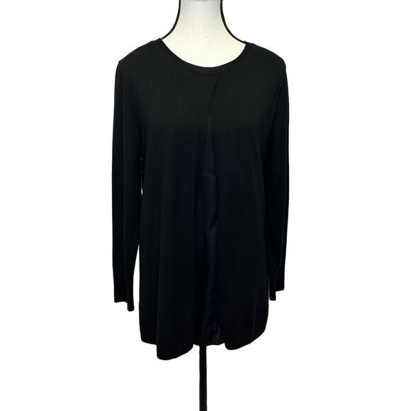 Maria Bellentani Black Long Sleeve Knit Tunic Top - Size L - Picture 1 of 9